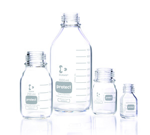 Bottiglie da laboratorio Protect DURAN®, con codice di rintracciabilità, rivestita in plastica, 20 litri, H 505 mm, Ø. est. 289 mm, filettatura 45 GL