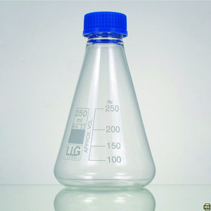 LLG-Erlenmeyer flasks, borosilicate glass 3.3, with screw cap