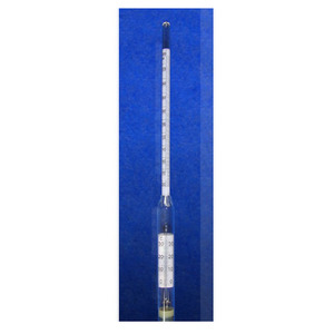 Igrometro Wg. blu, con termometro 0...+35 °C, lungo circa 330 mm, range 1,000-1,200/ div. 0,002 g/ml, temp. di riferimento 20°C
