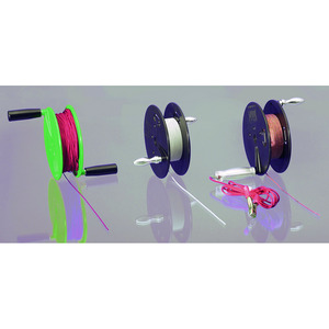 Manually-operated reels and lowering cables